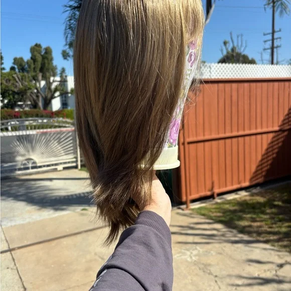 Long Synthetic Wig with bangs by ENVY style KATE brown blonde - Picture 6 of 16